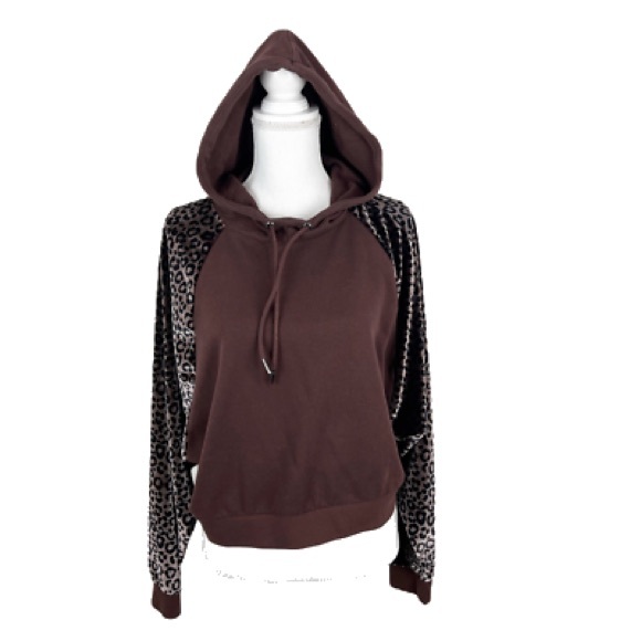 PINK Victoria's Secret Brown Leopard Hoodie - 6064 - Picture 4 of 13